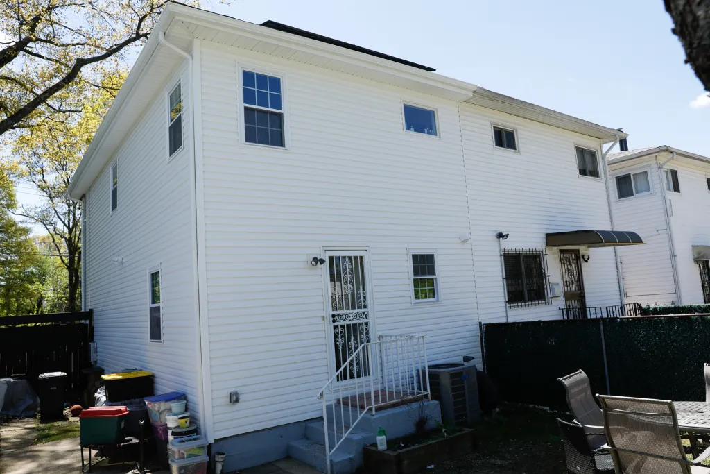 The semi-attached two-story home of Sadé Singh in St. Albans, Queens, May 2026.
