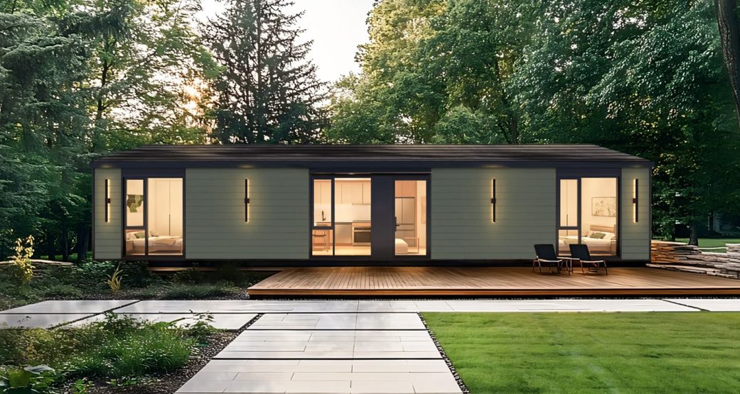 Rendering of a two-bedroom pre-approved standard-plan ADU